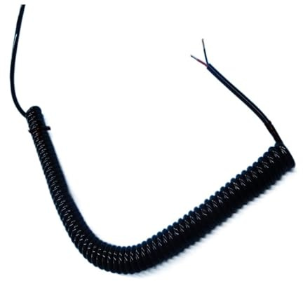 BZHAOMAOL Spiralkabel, einziehbar, 2-adrig, 22 AWG, Teleskop-Drahtverlängerung, 1-10 m (Stretch 6 Meter)