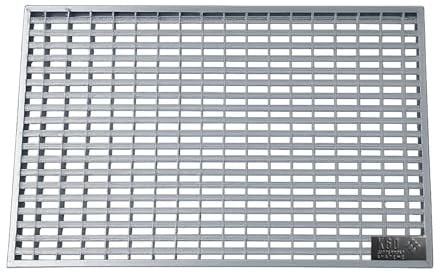 K60 Schuhabstreifer Gitterrost mit stabiler V-Stab Masche | 390 x 590 mm (Nennmaß 400 x 600 mm) | Stahl feuerverzinkt | begehbar | für Außen | Fußabstreifer Fußabtreter Eingangsrost Maschenrost