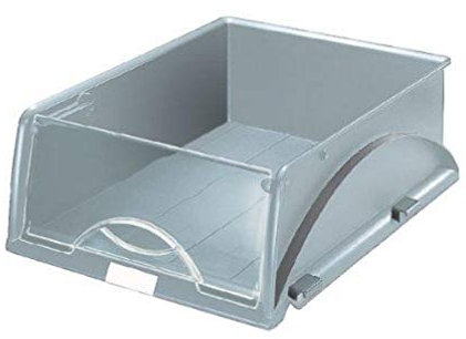 Leitz Ablagekorb A4, Ideales Sortier- und Ablagesystem für Poststellen und Kopierräume, Grau, Sorty, 52310085