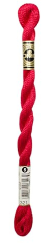 DMC Pearl Cotton Skeins Size 5 - 27.3 Yards-Red