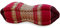 livasia Nackenstützkissen Papayakissen - Ø 13x43cm - Nackenkissen Papayaform, Sofakissen, Lesekissen mit Kapok, Kissen für Garten und Balkon, Reisekissen handgefertigt (Rubinrot)