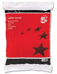 5 Star Rubber Bands No.63 Each 76x6mm Approx 440 Bands [Bag 0.454kg]