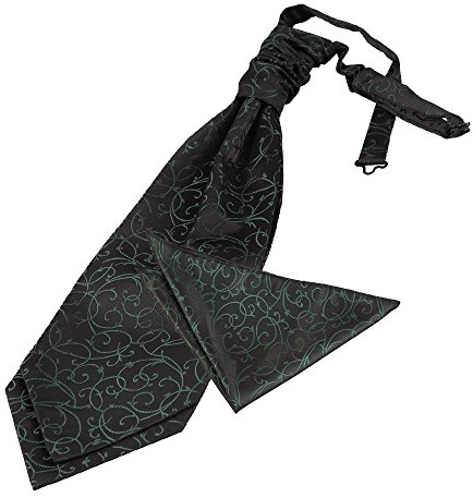 DQT New Swirl Cravat and Hanky Set (Black & Green)