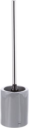 KELA 22542 WC-Bürste und Behälter, WC-Garnitur, Keramik, Mono, Hellgrau