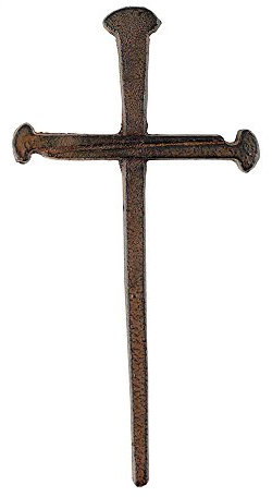 Dicksons Three Nails Wandkreuz aus Metall, 22,9 cm, Antikbraun