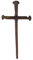 Dicksons Three Nails Wandkreuz aus Metall, 22,9 cm, Antikbraun
