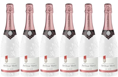 Arthur Metz - Crémant ICE Demi-sec Rosé 11.5%, Méthode traditionnelle, vieilli sur lattes (6 x 0,75 L)