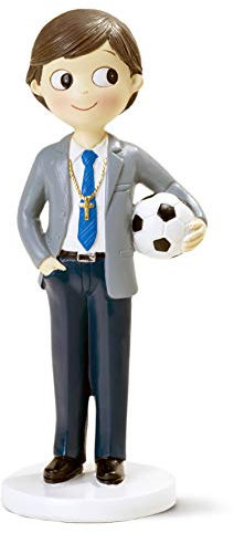 Mopec Y651 Figur Kommunion Junge mit Fußball, 47 x 47 x 165 mm