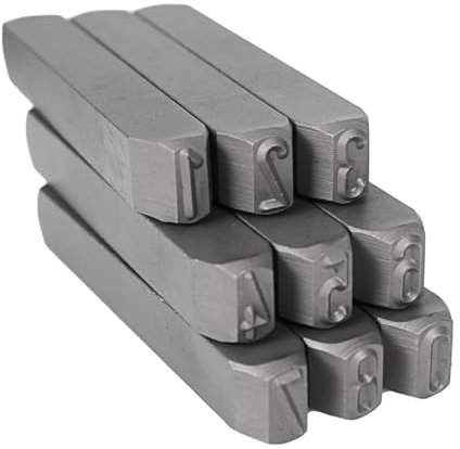 Dönges Handschlagstempelsatz angespitzt, 9-teilig, Zahlen 0-9, Schrifthöhe 4 mm (Schlagstempel Schlagzahl)