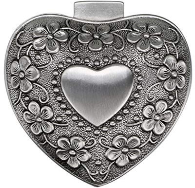 SUMNACON Schmuck-Aufbewahrungsbox aus Metall, antiker Schmuck-Aufbewahrungskoffer in Herzform, kleine Aufbewahrungsbox für Ringe, Halsketten, Ohrringe, Schmuckstücke, Andenken, Organizer