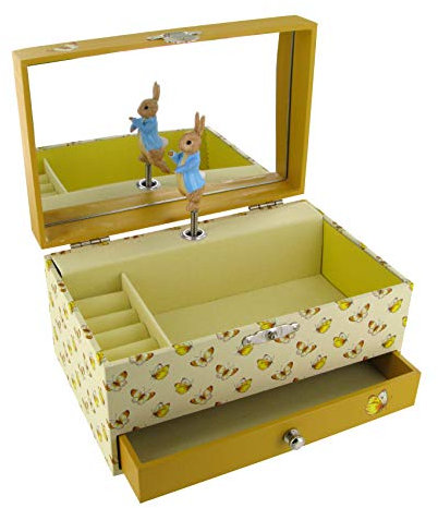 Lutèce Créations Beatrix Potter Spieluhr / Schmuckkästchen aus Holz mit Hasenstein (Peter Rabbit) von Beatrix Potter (Artikelnummer: 60-860) – Der Frühling (Antonio Vivaldi)