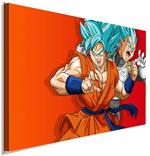 AK ART Son Goku Vegeta SSGSS Dragonball Leinwandbild Kunstdruck Wandbild TOP XXL (60 x 40 cm)