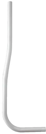 tecuro Spülrohr für WC-Druckspüler, Kunststoff weiß 20-25 mm gekröpft, Außen Ø 28 mm, 700 x 250 mm, PVC-klebbar, Hochwertige Qualität, 583552
