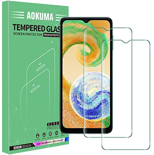 AOKUMA Verre Trempé compatible Samsung Galaxy A04s/A04/A03s, [Lot de 2] Protection d'écran Pour Samsung Galaxy A04s/A04/A03s [0.26mm] [Extrêmement résistant aux rayures] [Haute définition]
