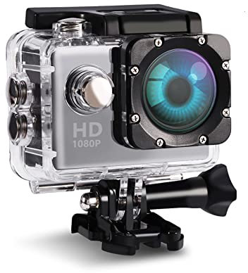 Mini DV Sports Camera,Action Camera 4K Waterproof 30m Outdoor Sports Video DV Camera 1080P Full HD LCD Mini Camcorder Mounting Accessories Kits(black)