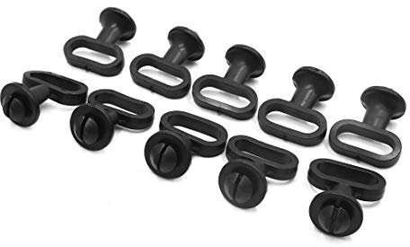 10 Stück schwarze Gummi-Kabelführungshalterung für den vorderen Kotflügel für Motorräder