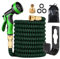 Tubo da giardino flessibile estensibile 15 m 50 piedi, con ugello a 9 funzioni Tubo d'acqua con accessori in ottone massiccio e nucleo in lattice doppio,per lavaggio dell'auto,irrigazione di giardino