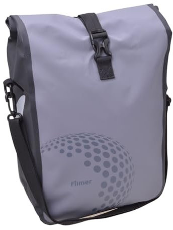 Filmer Gepäckträger-Fahrradtasche wasserdicht Einkaufstasche Gepäckträgertasche, Farbe:grau