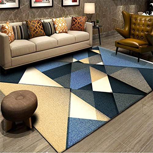Kunsen Kinder Teppich Modernes spielteppich blau 5ft 11''X8ft 2'' Retro Teppich Haushaltsteppich180X250CM