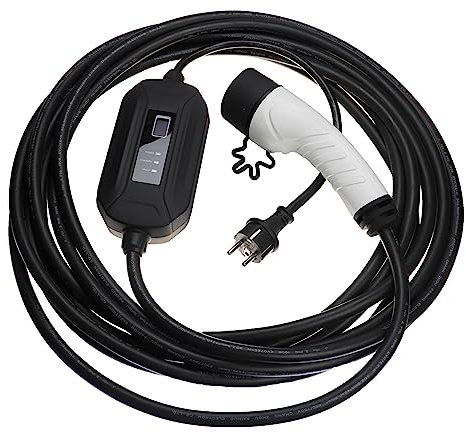 vhbw Ladekabel Typ 2 zu Typ F CEE 7/7 kompatibel mit Jeep Renegade PHEV, Wrangler PHEV Elektroauto, 1-phasig, 16 A, 3,5 kW, 10 m