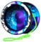 MAGICYOYO V3 Kinder JoJo aus Metall, Profi JoJo Responsive Yoyo und Unresponsive Yoyo, Trick JoJo mit kk Lager + 12 JoJo Saiten + Yo-Yo Tasche + Jo-Jo Lager Pack (Schwarz Blau Violett)
