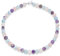 Plain Simple Western Jewelry Mixed Amethyst Aquamarine and Rose Quartz Matte Round 10MM Bead Strand Choker Necklace For Women Silver Plated Clasp 15 Inch