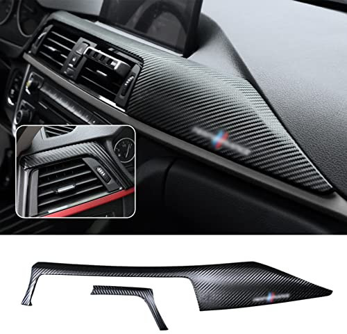 Carbon Fiber Auto Aufkleber Armaturenbrett Abdeckung Trim Kompatibel mit F30 F31 F32 F34 F36 3GT 3 4er Zubehör