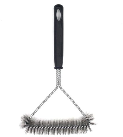 Brosse de Nettoyage pour Barbecue, avec Poils Extra Longs en Acier Inoxydable, spatule en Acier Inoxydable et poignée d'isolation Thermique en polypropylène, pour Barbecue à gaz