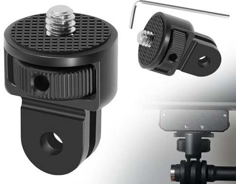 KAPSING 1/4 di pollice rotazione di 360 ° montaggio treppiede filettatura adattatore fotocamera accessori compatibile con Gopro casco Mount moto compatibile con Insta 360 x2 x3