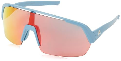 ALPINA TURBO HR - Wasserabweisende und Beschlagfreie Sport- & Fahrradbrille Mit 100% UV-Schutz Für Erwachsene, smoke-blue matt, One Size