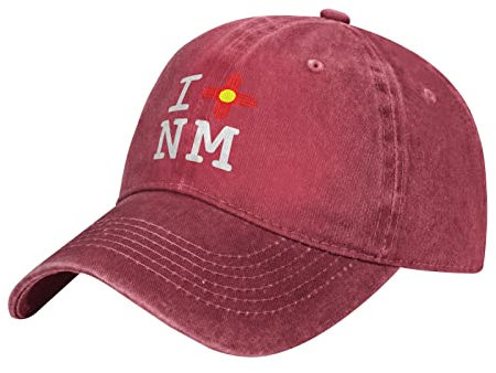 874 Baseballkappe Ich Liebe Nm New Mexico Unisex Twill Plain Baseball Mützen Verstellbare Basecap Snapback Baseball Kappe Für Distressed Stickerei Cap Vintage Wandern