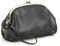 Contacts Kiss Lock Clutch für Damen, echtes Leder, Abendtasche, Kussverschluss, Handgelenk-Geldbörse, Vintage-Handtasche, Schwarz