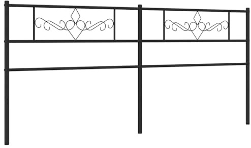 vidaXL Ersatz-Kopfteil Metall Schwarz 200 cm