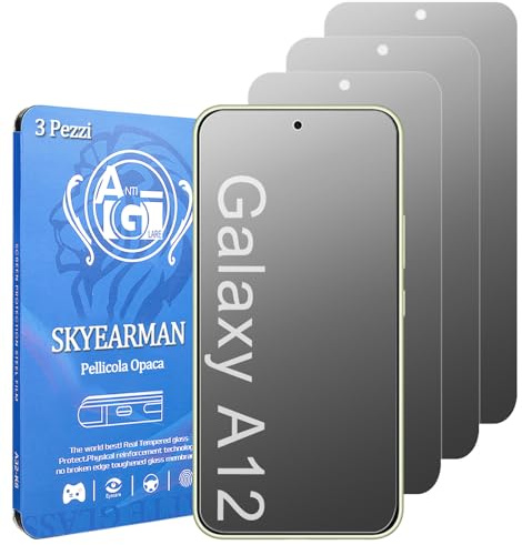 3 Pièces Mat Verre Trempé pour Samsung Galaxy A12 Film Protection Écran Ultra Résistant Anti-Rayures Anti-Empreintes pour Samsung Galaxy A12, 6.5