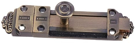 Veemoon Loquet De Porte Coulissante En Alliage De Zinc Matériau Épais Style Rétro Vintage Pour La Sécurité 5 Pouces De Large Installation Facile Robuste