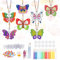 LOHAME 12 Stück Schmetterling Bastelset Kinder Ostern Bastelset Schmetterling Sonnenfänger Basteln Fensterdeko Acryl Schmetterlingen Osterdeko Ostergeschenk für Mädchen Jungen Ostern Frühling