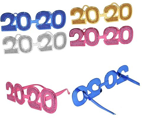 ABOOFAN 2 Stück 2020 kinder ferngläser kinderferngläser Party lustige Sonnenbrille lustige Sonnenbrillen des neuen Jahres geschenk 2020 Brillengestell für Party Kleidung