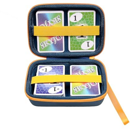 XANAD Tragetasche für 400+ Sammelkarten, passend für UNO, SKYJO, Pokemon, Phase 10 Junior, Cards Against Humanity Das lustige Kartenspiel Schwarz (Tiefblau)