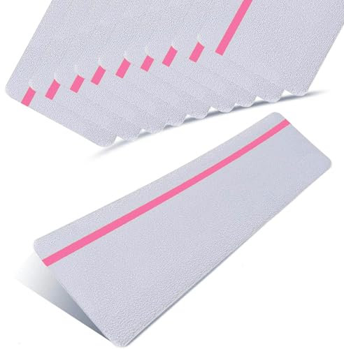 ONTWIE Rutschfeste Treppenstufen mit im Dunkeln leuchtendem Rosa Streifen, 15 x 60cm, Sicherheits-Treppenstufen aus Hartholz, Rutschfeste Klebestreifen, Sicherheit für Babys/ältere Menschen/Haustiere
