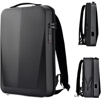 XINYASEE Mochila de negocios expandible para hombres, bolso de hombro antirrobo, bolsa de juego de moda, bolsa de respaldo rígido para portátil de 15,6 (Negro)