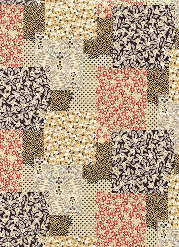 ARKRAFT Geschenkpapier Set 5 Blatt Format 90 x 65 cm FSC Papier plastikfreie Verpackung Blumenmuster (060F)