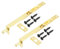 PATIKIL Perno de Embutir 8 x 0.71, 2 Piezas Cerradura de Puerta Francesa de Acero Inoxidable Deslizante Oculta Doble Pestillo para Puerta Doble de Madera Compuesta, Tono Dorado