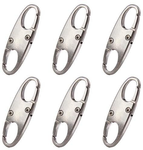 SMCEHEYA 6 Pcs Zipper Lock Anti Theft Zipper Clips for Backpack Handbag Double Opening Zipper Pull for Camping Climbing Short Trips Backpack Accessories S Shaped Detachable Zipper Clip