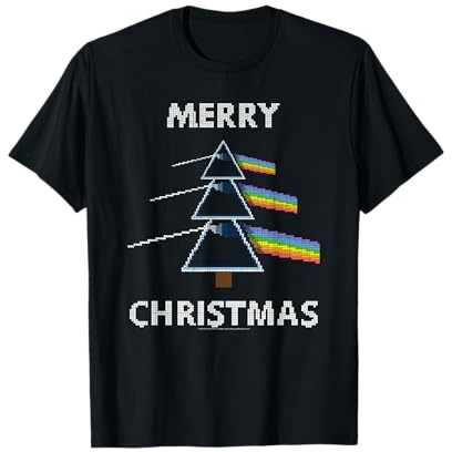 Pink Floyd The Dark Side of the Moon Prism Christmas Tree T-Shirt