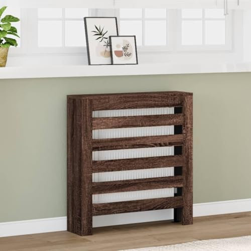 XGWKCNV Furniture select-Radiator Cover Brown Oak 78x20x82 cm Engineered Wood