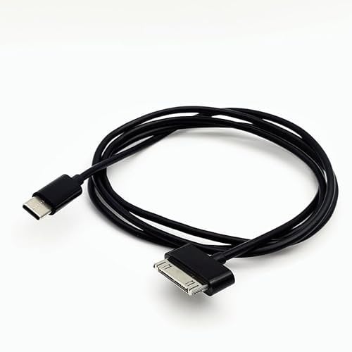 ZHHSUNY 3.3Ft 30-Pin to USB C Adapter Cable for i-Phone 4/4S i-Pad 1/2/3 i-Pod, Type-C to 30 Pin Cable Mains Charging Syncing Old Pad Phone Pod (Black)