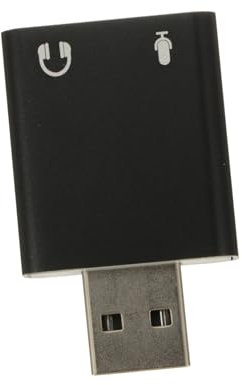 Operitacx USB-audioadapter Mit -Kanal-soundkarte Externe Soundkarte Für Pc Mit Mikrofon-anschluss Aluminium-USB-audioadapter Für Spiele Und Musik