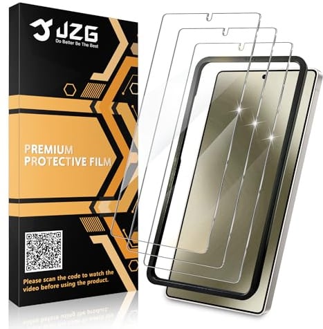 JZG 3 Stück Schutzglas für Samsung Galaxy S25 Ultra, 9H Hartglas, mit Positionierungsrahmen, kompatibel mit Fingerabdrucksensor