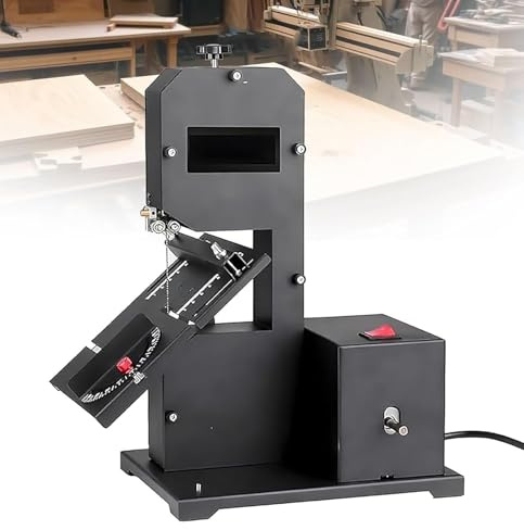 STIDEsknautic Sega a Nastro per Legno,con Piano in Metallo inclinabile (0-45°),Altezza di Taglio 70mm,profondità di Taglio 90mm,Tagli curvi e Dritti,800W