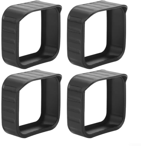 Yuanpgky Camera Protective Cover for NewBlink Doorbell Cameras - Silicone Weatherproof Housing for Outdoor Security Camera Protection, 4 Pack, Black/White(black)
